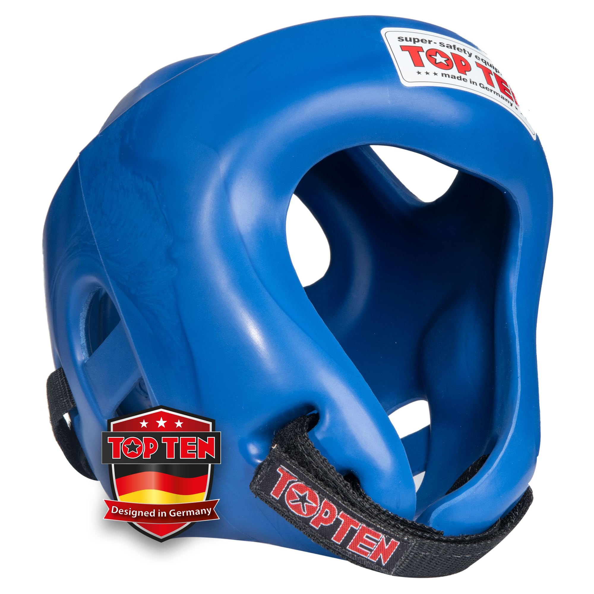 TOP TEN Kopfschutz Competition Fight | Kampfsport-Protektor | Kickboxen | Taekwon-Do S Blau
