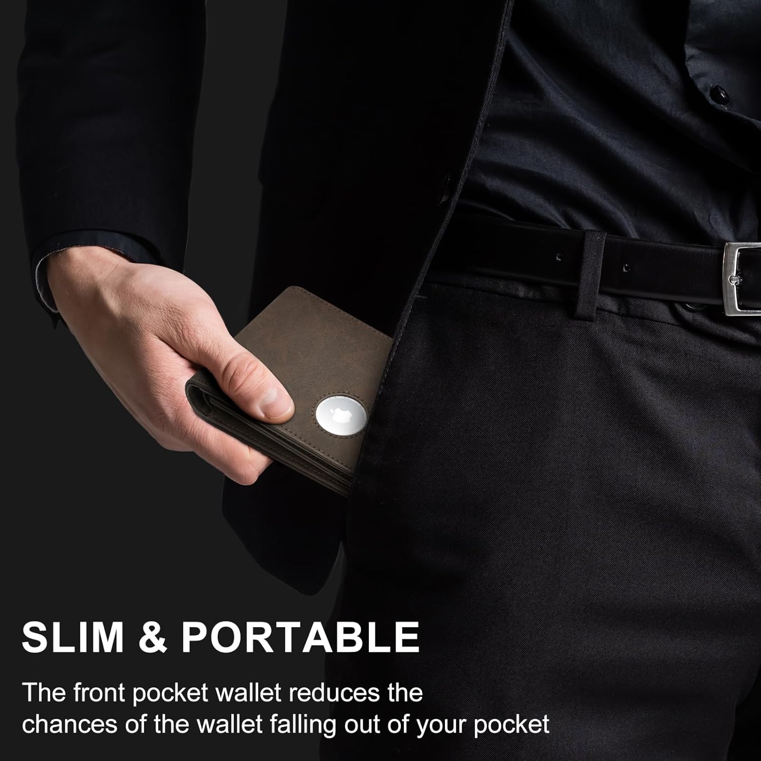 furid Airtag Wallet Men Slim: Men's Air Tag Wallets with Airtag Holder - Minimalist RFID Front Pocket Card Holder Gift for Man Husband at Anniversay Brithday - Image 6