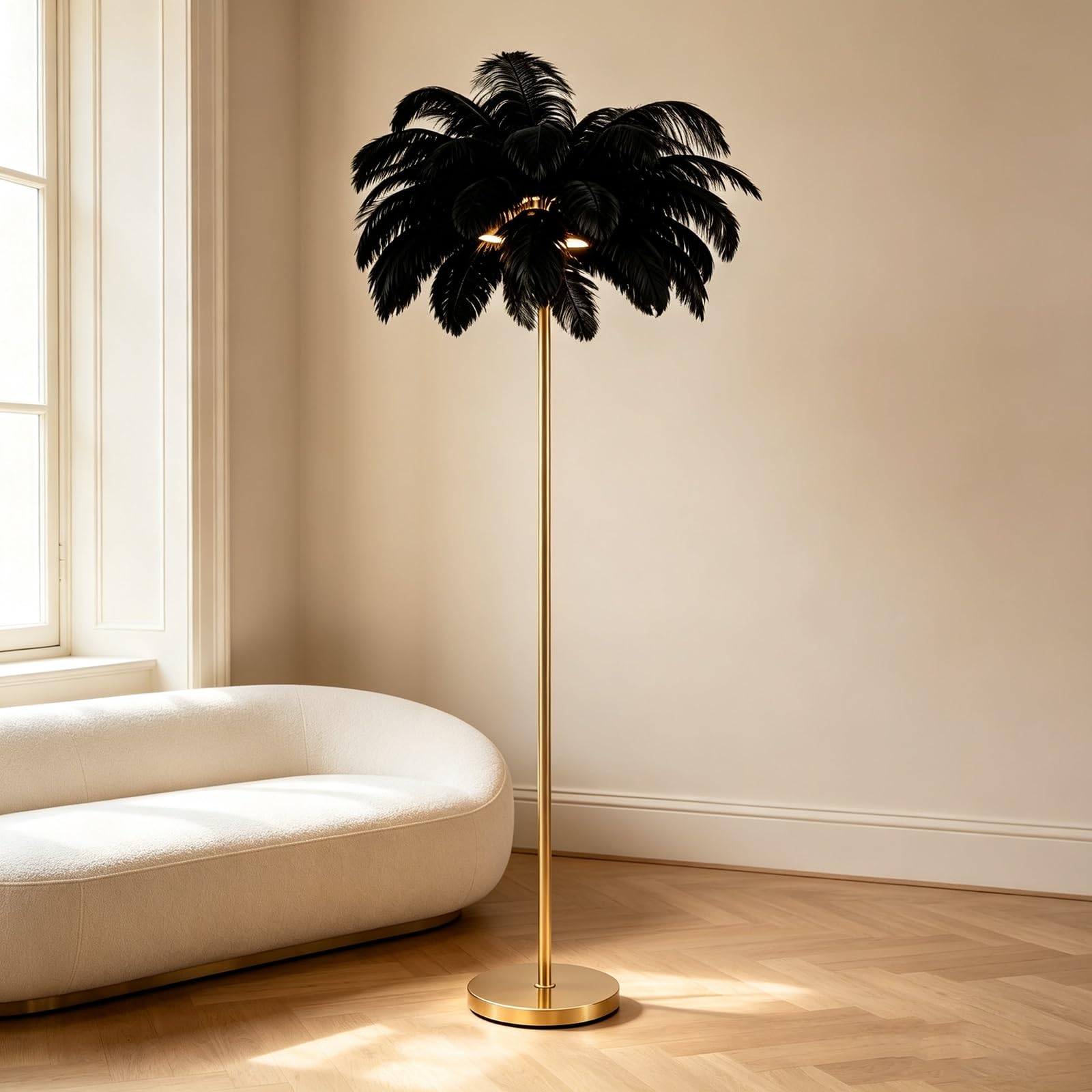LCNDKF Quiet Night Feather Floor Lamp