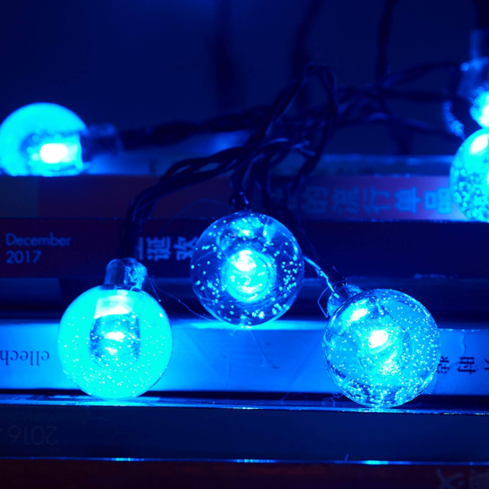 Światła łańcuchowe, LED na zewnątrz wewnątrz solarne 2,5 cm światło zewnętrzne 9,5 m 50 LED (2 funkcje) ogród dziedziniec balkon dekoracyjne sferyczne łańcuch świetlny A