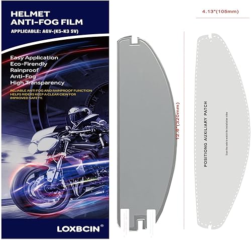 Visera para casco de motocicleta, película antivaho y resistente a la lluvia, lente transparente, resistente a la niebla, adhesivo impermeable