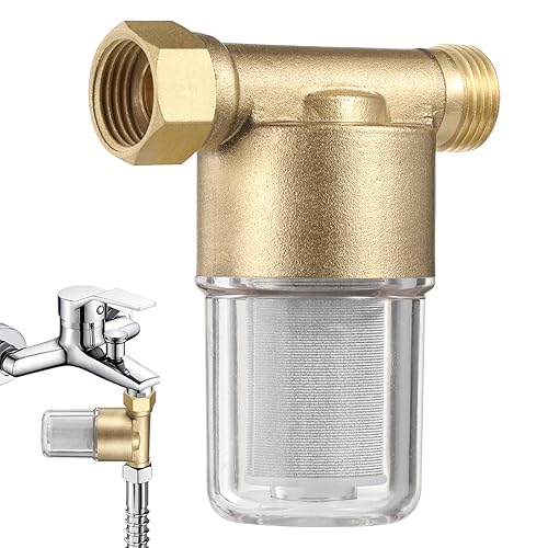 yeesport Filtro de sedimentos para manguera de jardín, filtro de agua en línea, filtro de agua a máquina para calentador de agua eléctrico, ducha,