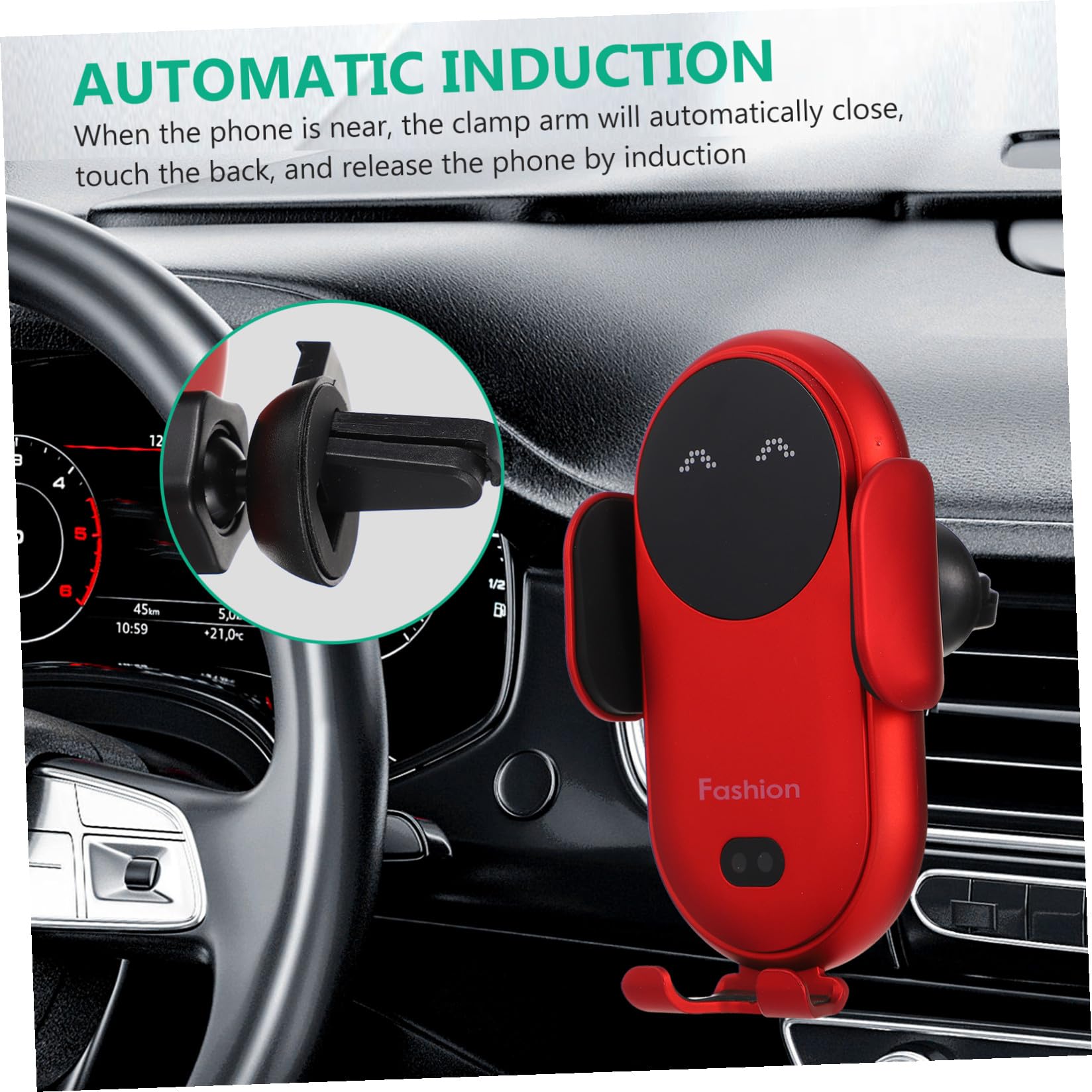 Supporto Telefono Auto da Bocchetta Aria Ricarica Wireless 10w