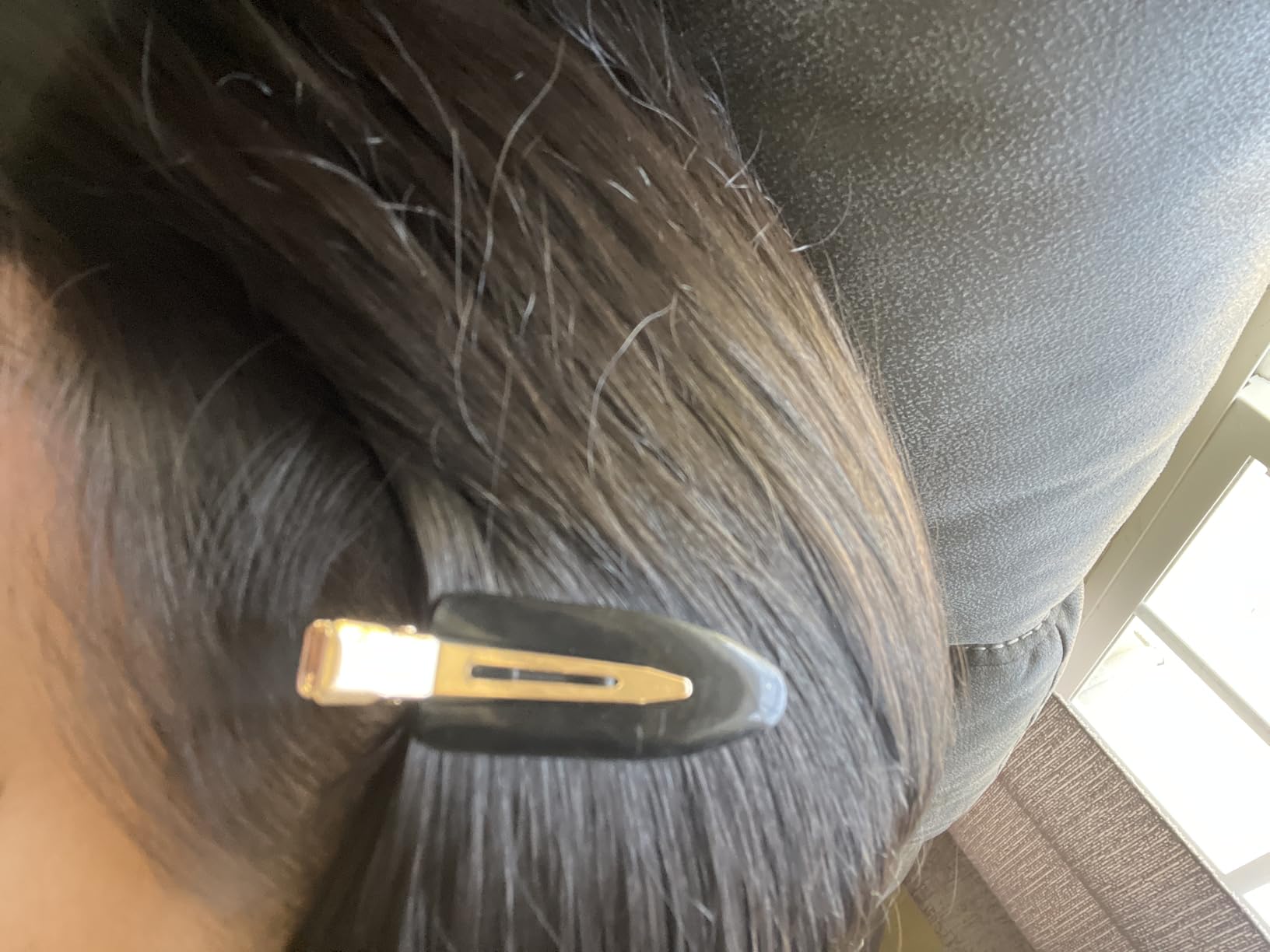 D 6 Pcs Creaseless Hair Clips No bend No Crease Hair Clip Makeup Clips for Women and Girls Flat Hair Clips for Hairstyling Salon Golden Handle