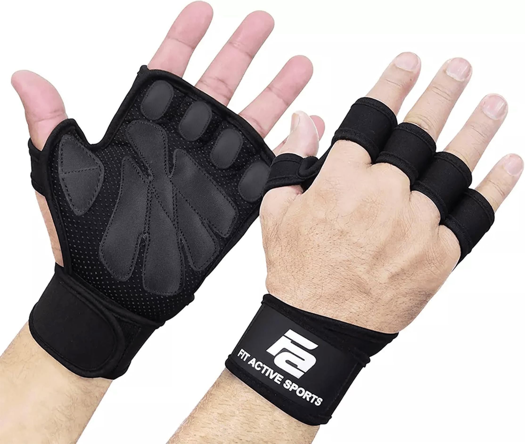 - Fit Active Sports New Ventilated Weight Lifting Workout Gloves with Built-in Wrist Wraps for Men and Women - Great for Gym Fitness, Cross Training, Hand Support & Weightlifting.