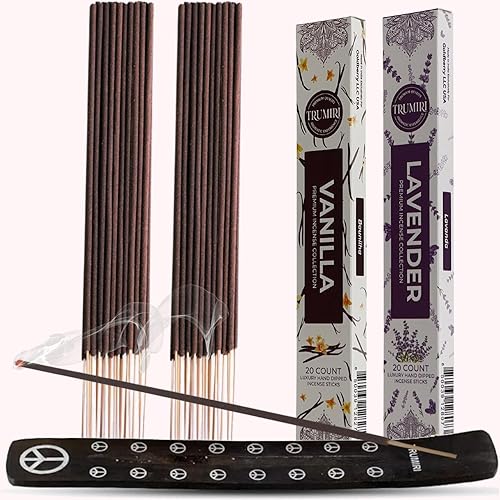 Vista 342 de Trumiri Incense Sticks - Combo Pack of 40 Insence-Sticks - 20 Rose + 20 Lavender - Insenses - Insents - Incents - Inscense - Incence - Incienso