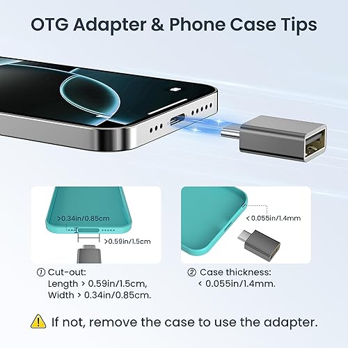 Miniatura 4 de Elebase 4Pack USB to USB C Adapter&Type C Male to 3.0 Female Charger,Thunderbolt 4 to Type A OTG Converter for iPhone 12 13 14 15 MacBook Pro Apple