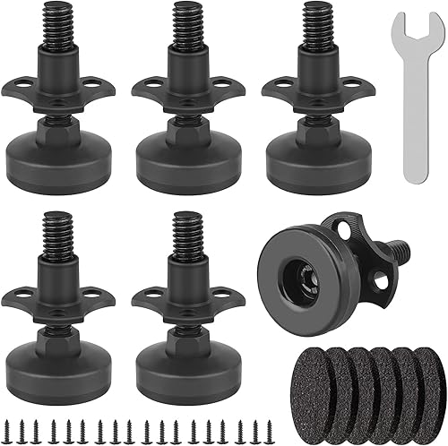 Miniatura 8 de ReFeltidolom Patas niveladoras ajustables de 38 pulgadas y 16 hilos, niveladores de patas resistentes, patas de muebles para