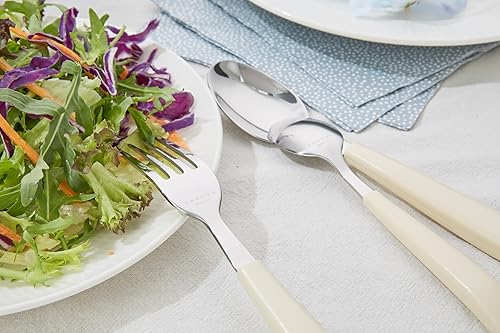 Miniatura 3 de ANNOVA Juego de cubiertos de acero inoxidable con mango colorido, utensilios de cocina, incluye cuchillos, tenedores, cucharas, tenedores de