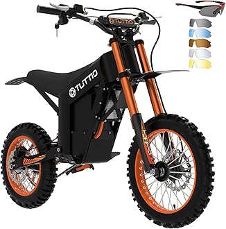 Tuttio Soleil01 Electric Dirt Bike, 2000W-37MPH-21AH Electric Motorcycle, 14"/12" Off-Road Dirt Bike, 18-43Miles Long Range Ebikes with for 3-Speed Modes for Adults Teens 13+ (USA Warehouse)