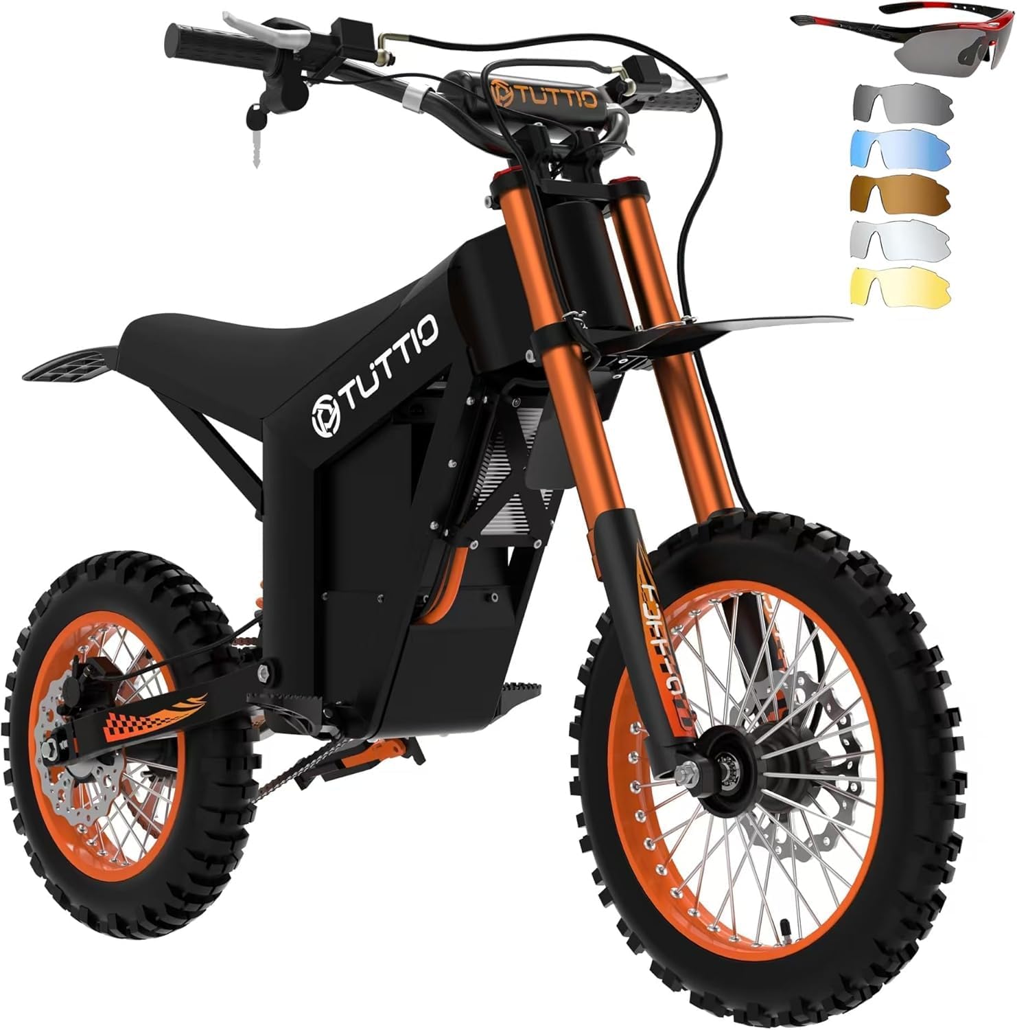 Tuttio Soleil01 Electric Dirt Bike, 2000W-37MPH-21AH Electric Motorcycle, 14"/12" Off-Road Dirt Bike, 18-43Miles Long Range Ebikes with for 3-Speed Modes for Adults Teens 13+
