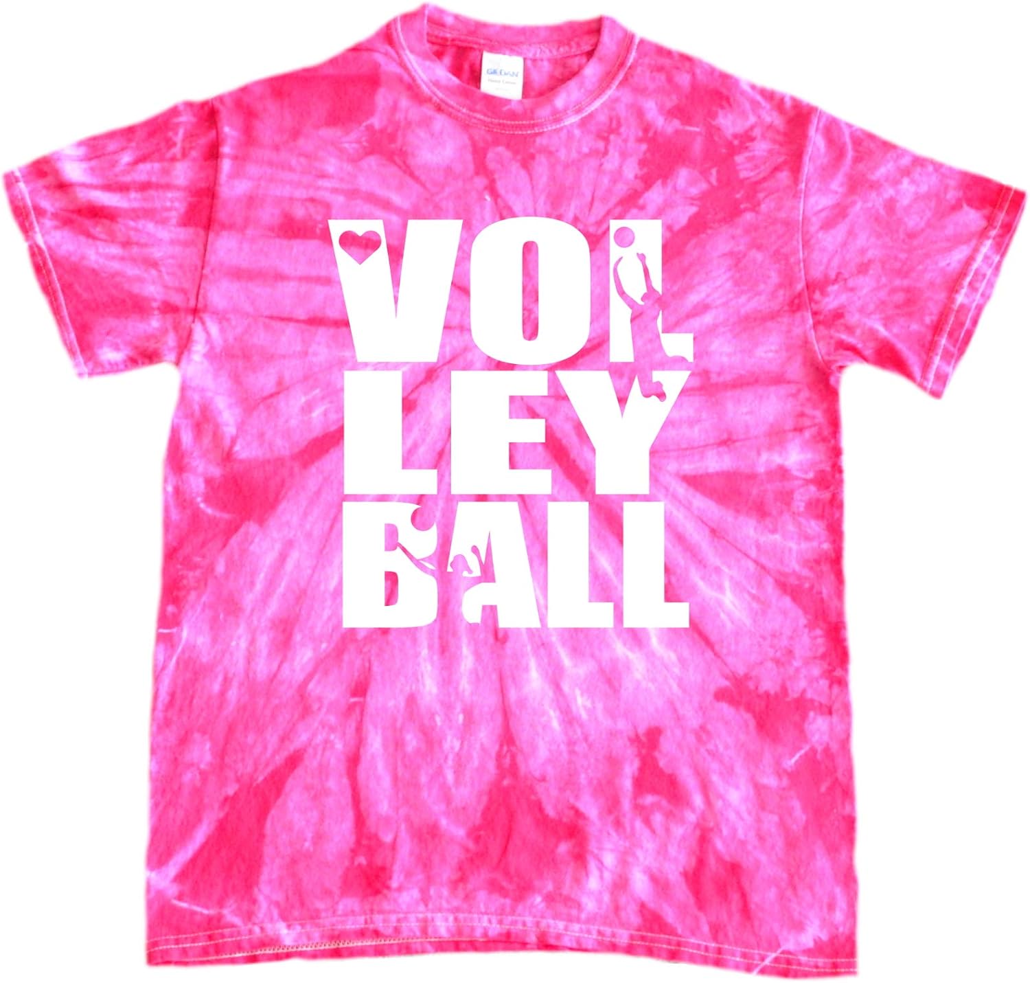 JANT girl Volleyball Tie Dye T-Shirt Stacked Logo