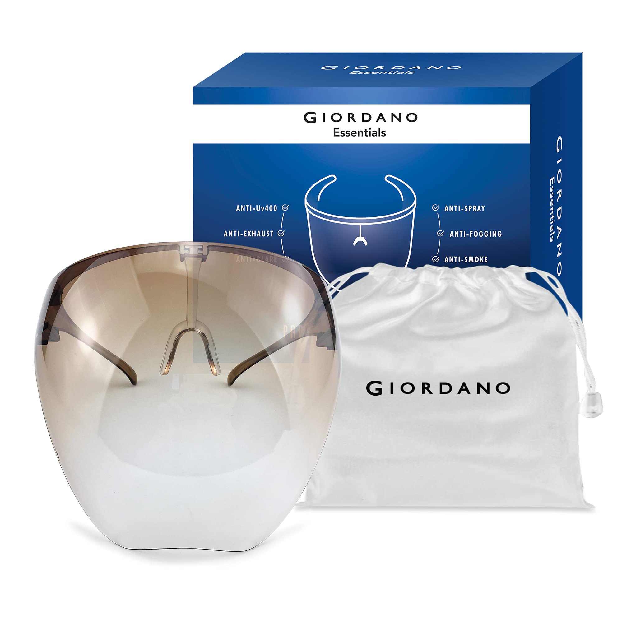 Giordano Goggle-Style Face Shield with 180° Safety Coverage: Anti-Fog Glasses and Clear Face Visor Integrated in One Design - Unisex Fashion Protective Wear for Men & Women (B094JMYW8W) Amazon Price History, Amazon Price Tracker