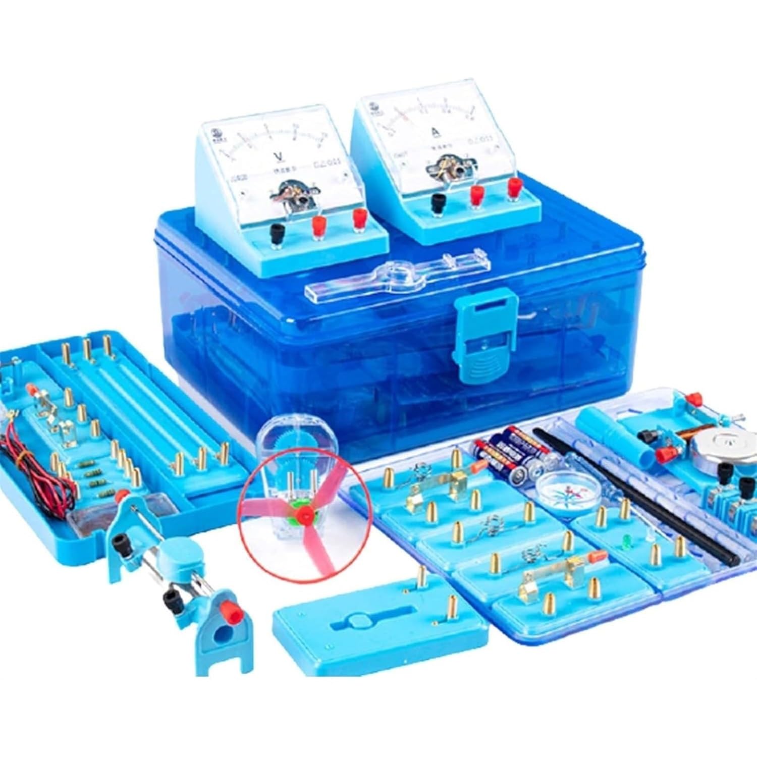 Scatola Completa for esperimenti elettrici - Set Completo di Attrezzature didattiche for elettromagnetismo di Fisica
