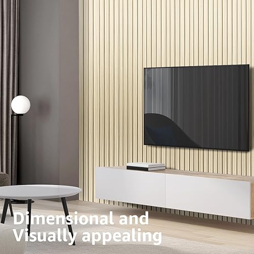 Miniatura 3 de Art3d Paneles de pared de listones, paneles de pared 3D insonorizados WPC para decoración de pared interior, fondo de TV, paquete de 8 unidades de