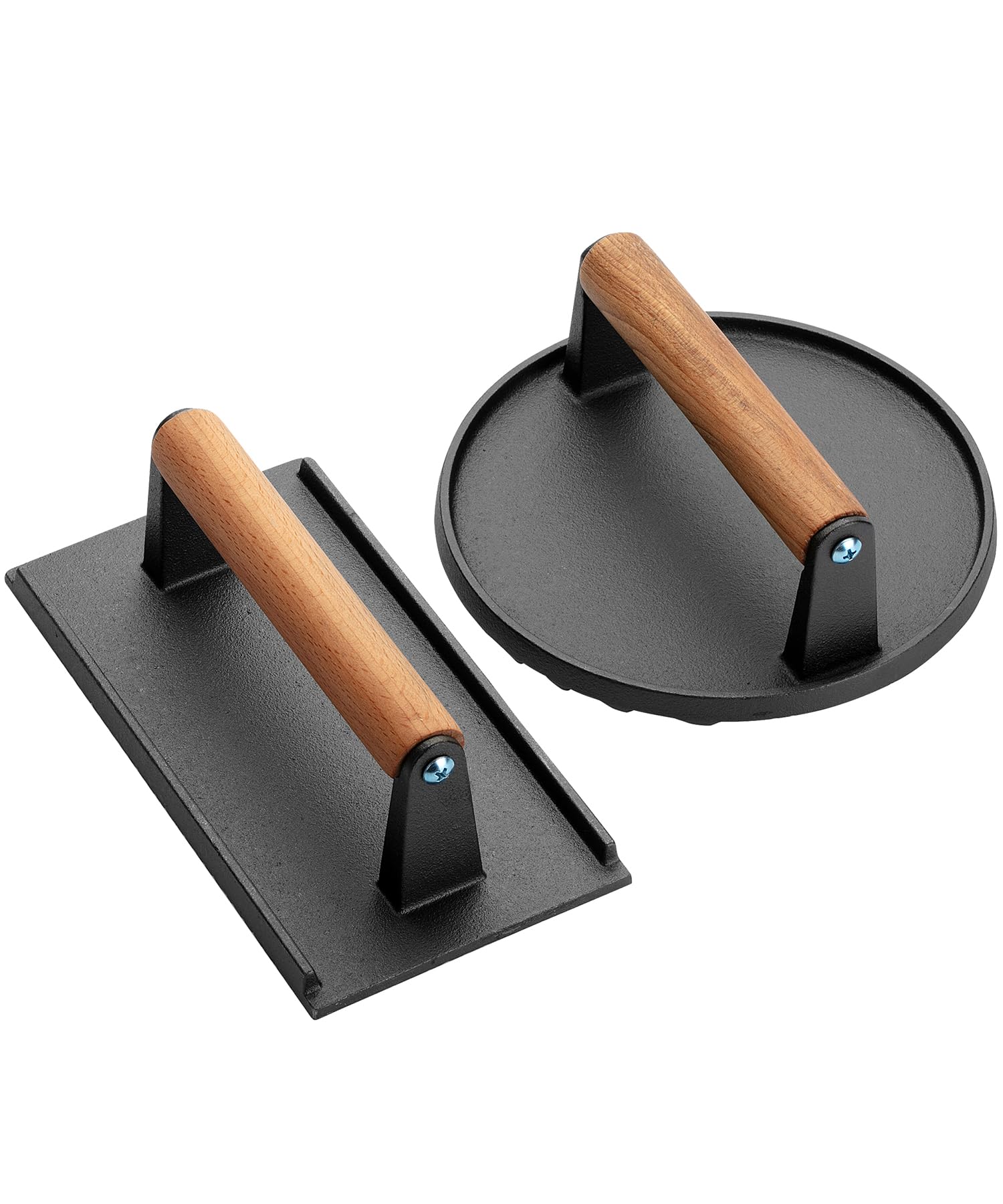 UNCO Cast Iron Grill Press Set: Round and Rectangular Burger Press Review