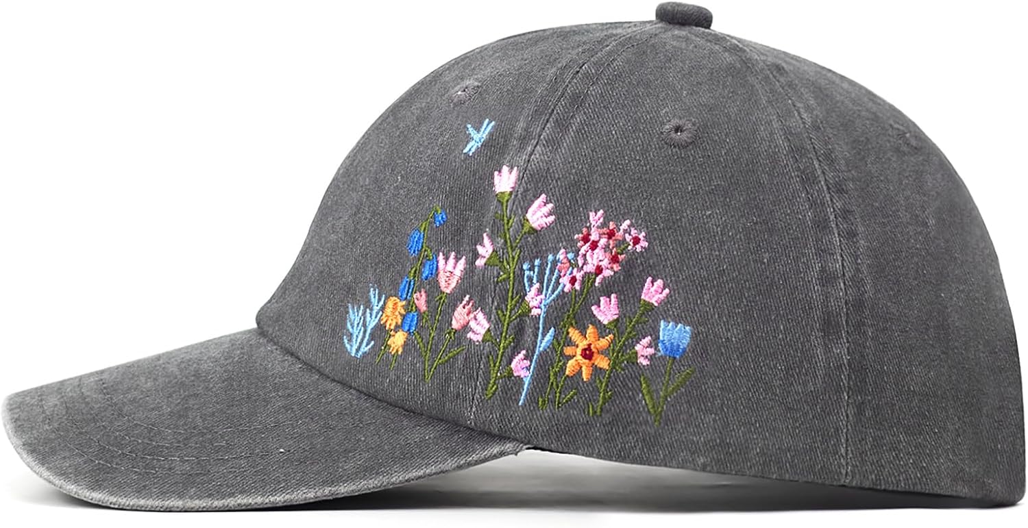Embroidered Baseball Cap for Women Men Adjustable Trendy Hiking Travel Sports Sun Hats Gift for Girl Mom Wife Grandma - Image 3