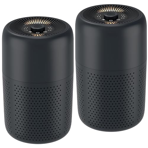 2 Pack YARIKI Air Purifiers for Bedroom H13 True HEPA Filter 360° Air Intake P60