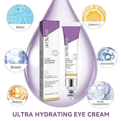 Miniatura 7 de Suero de ojos Crema para debajo de los ojos, tratamiento de círculos oscuros e hinchazón, crema hidratante para ojos para arrugas, reduce líneas