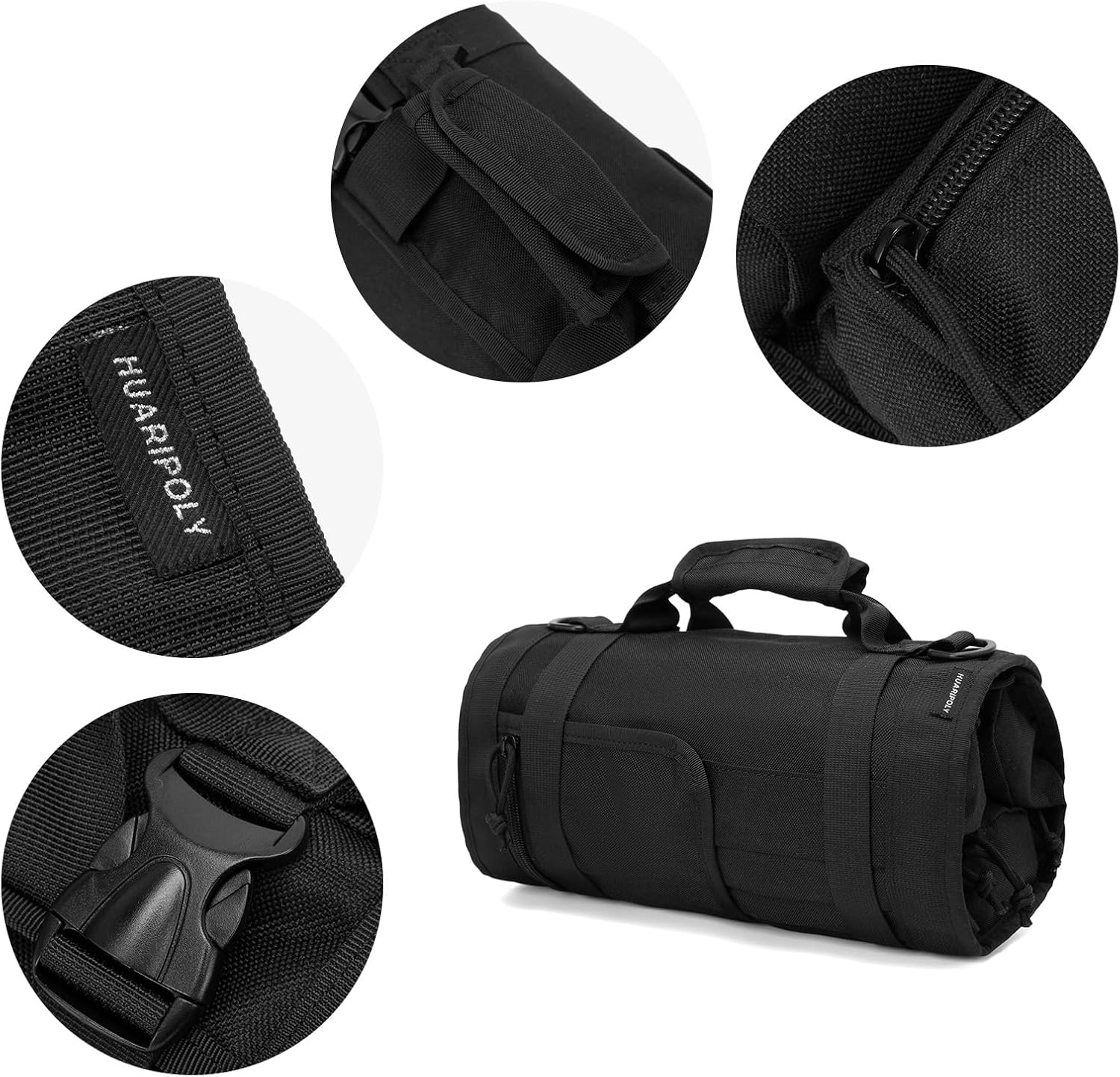 Roll up Tool Kit, Portable Large Capacity Tool Storage, Multi functional Tool Storage Organizer Roll up Carrying Tool Kit Gifts for Men, Electricians, Machinists, and Plumbers