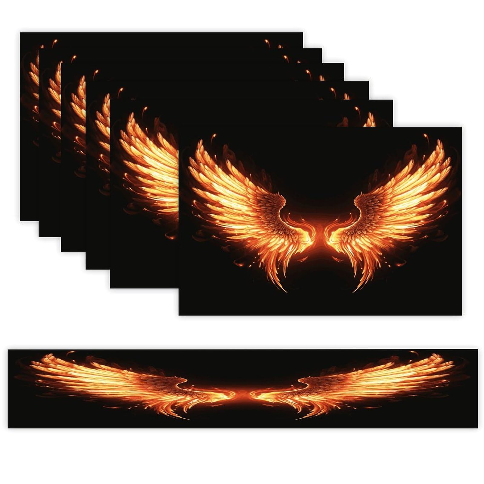 Placemats and Table Runners Set of 6 Heat Resistant Washable Washable Heat Resistant Dining Table Mats Modern Fabric Placemats Table Decoration