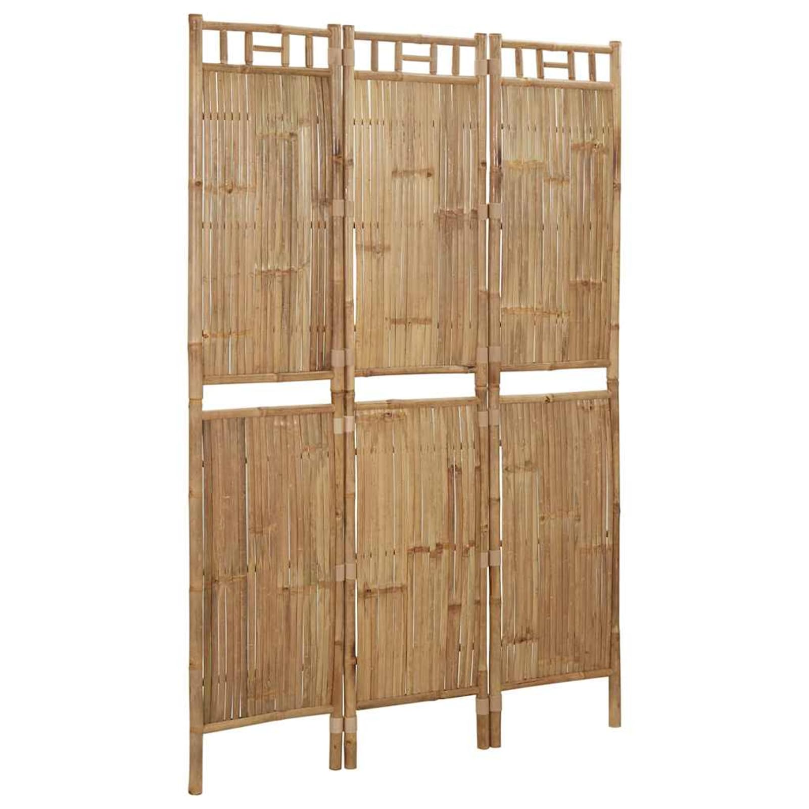 Biombo de bambú de 3 piezas, 120 x 180 cm, biombo de privacidad para salón, dormitorio y oficina, diseño tropical, plegable y ahorra espacio