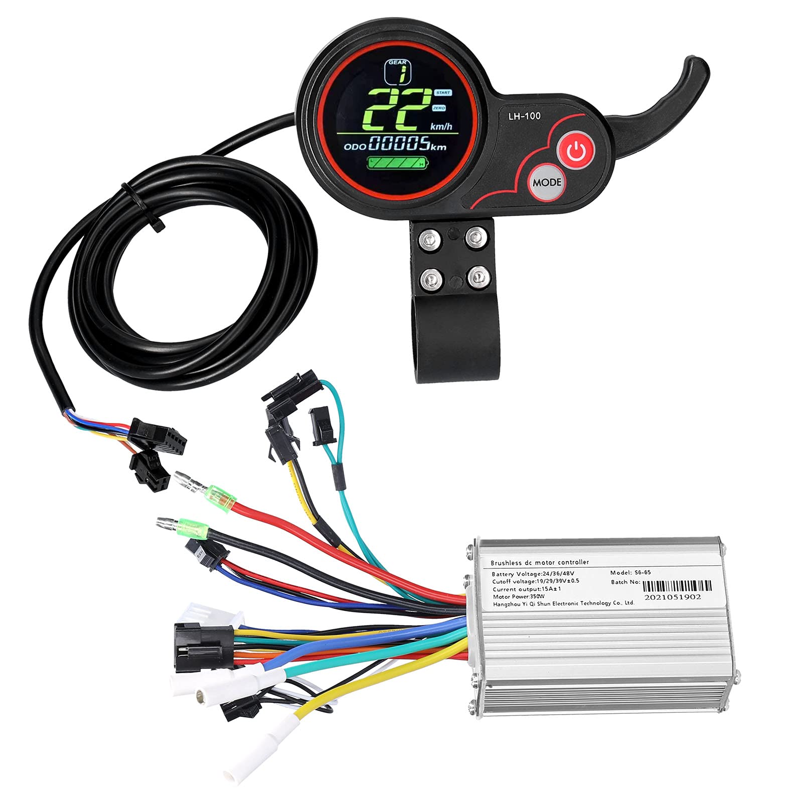 Centralina Monopattino Elettrico Pannello di controllo del display impermeabile controller senza spazzole 2 4V-48V 350W Kit pennello scooter elettrico