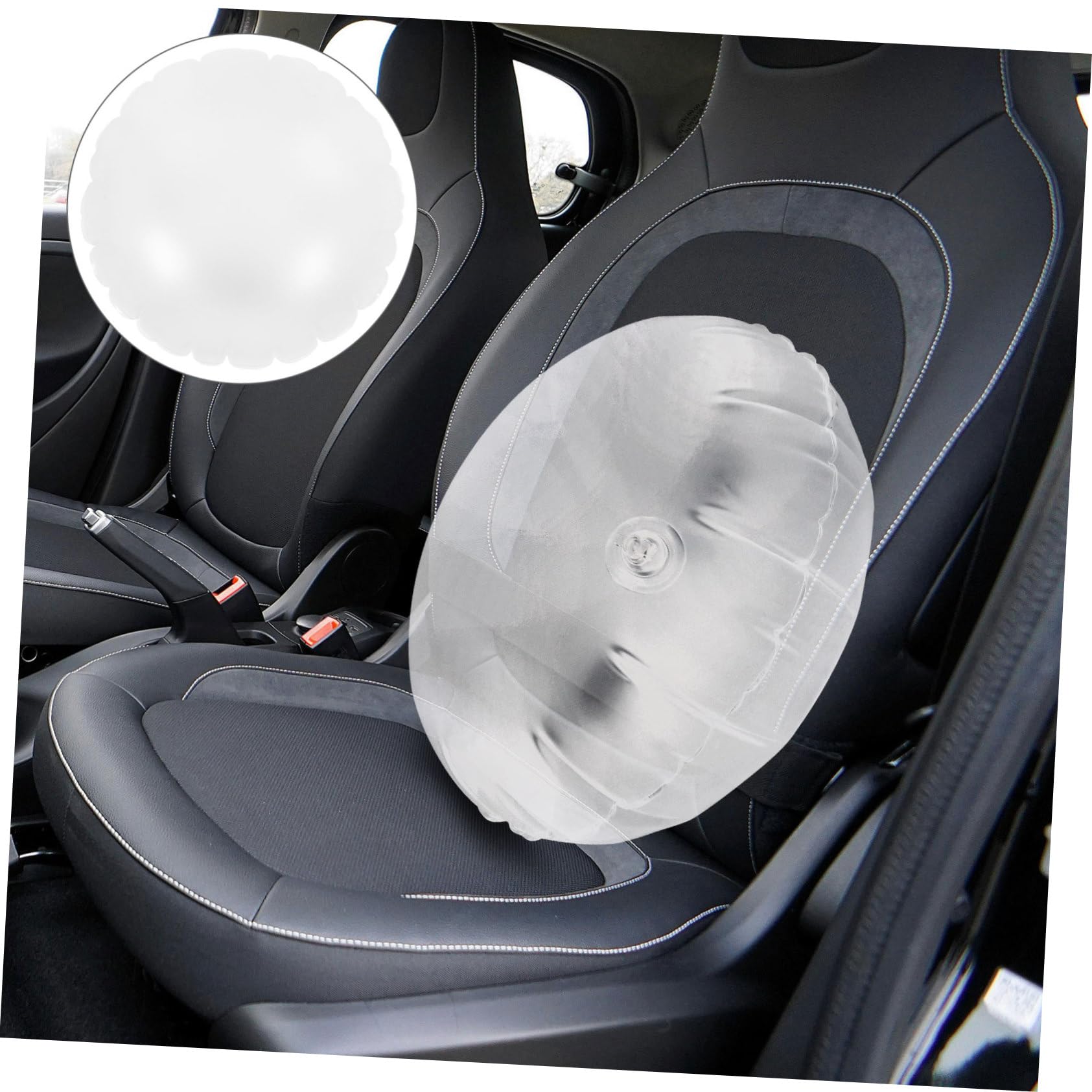 PRETYZOOM 4piezas Almohada Inflable Transparente para Viaje Camping y Coche Cojín Portable y Fácil De Limpiar Soporte Cómodo para Cabeza y Cuello