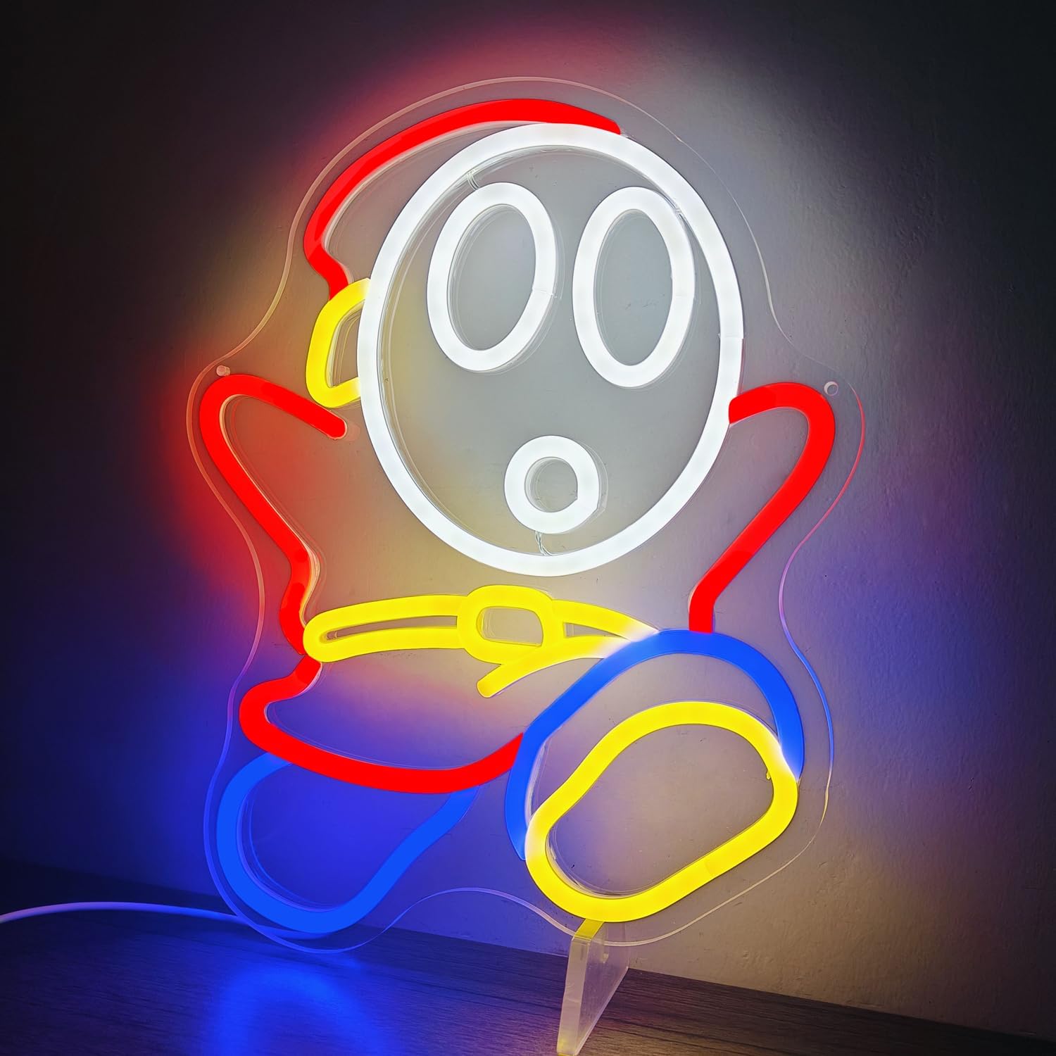 Shy Guy Neon Sign Dimmable Led Neon Sign for Wall Decor Gaming Neon Light Signs Light Up Signs for Bedroom Game Room Man Cave Birthday Christmas Gifts for Gamer - Image 6