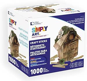 Loew-Cornell Simply Art Wood Craft Sticks 1000 ct.