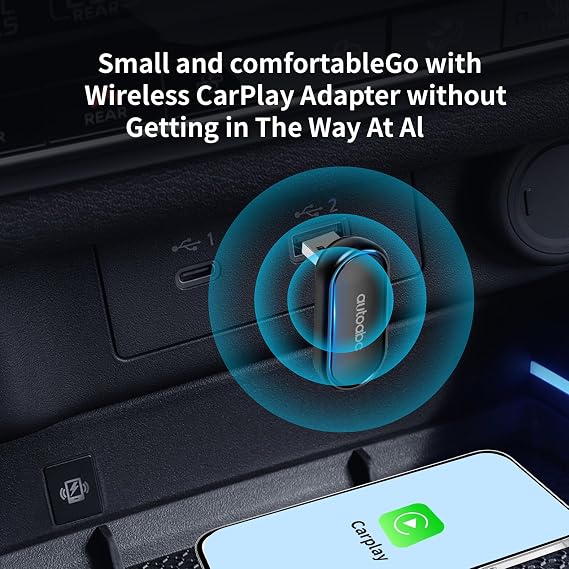 Wireless CarPlay/Android Auto 360 Rotation Mini Plug and Play Multicolour USB Dongle for OEM Wired CarPlay After 2016 Cars,Convert Wired to Wireless Keep Original Car Function