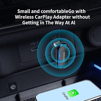 Wireless CarPlay/Android Auto 360 Rotation Mini Plug and Play Multicolour USB Dongle for OEM Wired CarPlay After 2016 Cars,Convert Wired to Wireless Keep Original Car Function