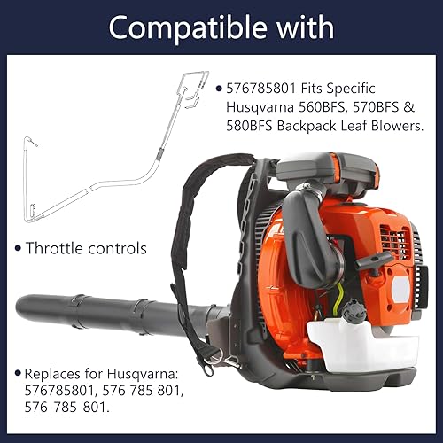 Miniatura 3 de Reemplazo de cable del acelerador para Husqvarna para 576785801 576 785 801 576-785-801 Se adapta a sopladores de mochila 560BTS 570BTS 580BTS 580BTS