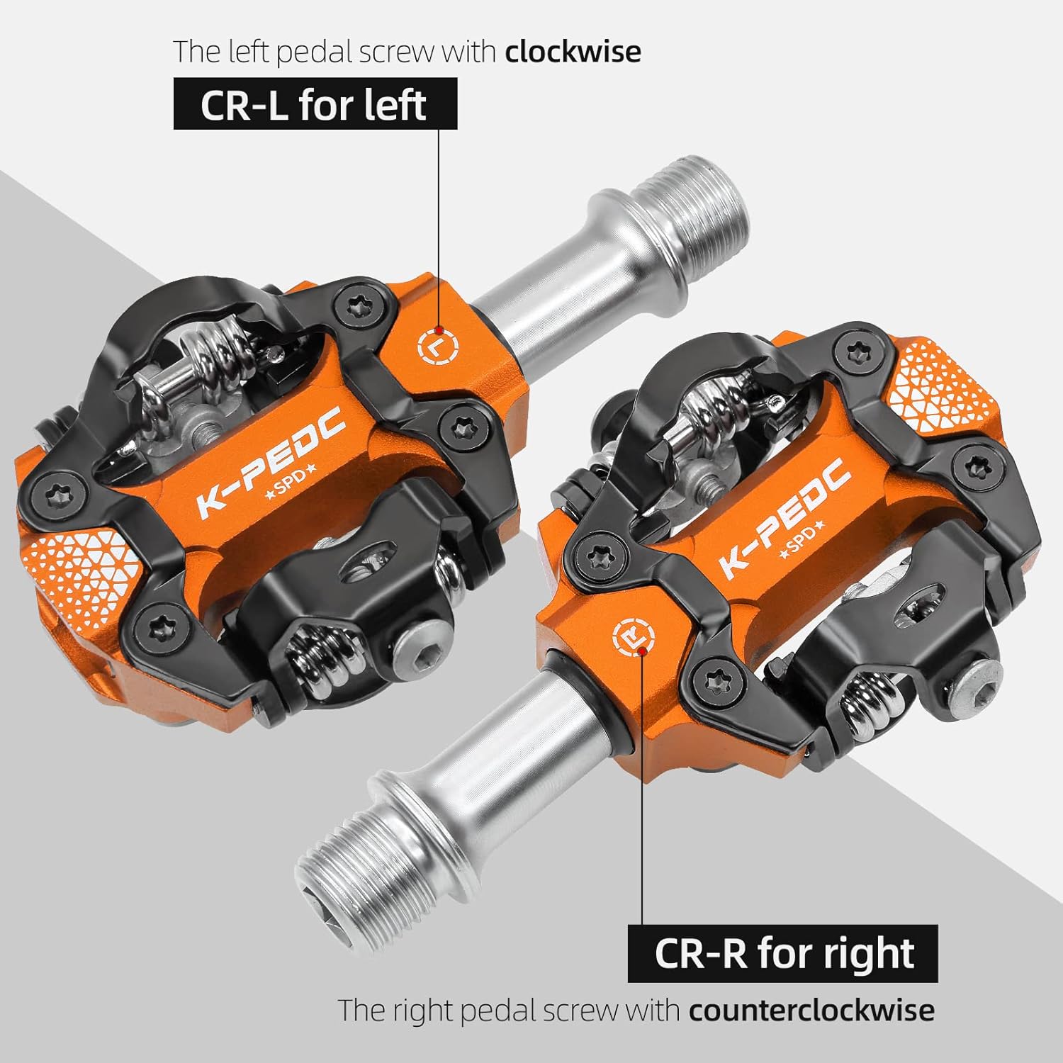 Compatible Clipless MTB Mountain Bike Pedal Dual Sided Lightweight Aluminum 9/16″ Platform Bicycle Pedals with Cleats for Road