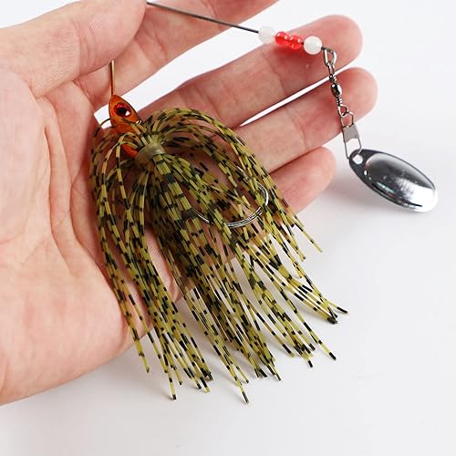 Miniatura 4 de 6 cebos giratorios para lubina, cebos giratorios para pesca de lubina, trucha, salmón, metal duro, spinnerbaits