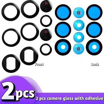 LUVSS 2 Pack Back Camera Lens for Samsung Galaxy S22 Ultra SM-S908B/DS Rear Camera Glass Replacement with Tools Guide Repair Kits