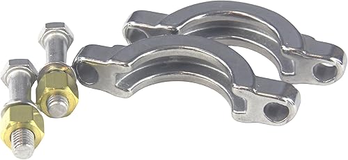 Miniatura 7 de HFS Abrazadera sanitaria del trébol de la triple abrazadera de alta presión de 8", acero inoxidable 304