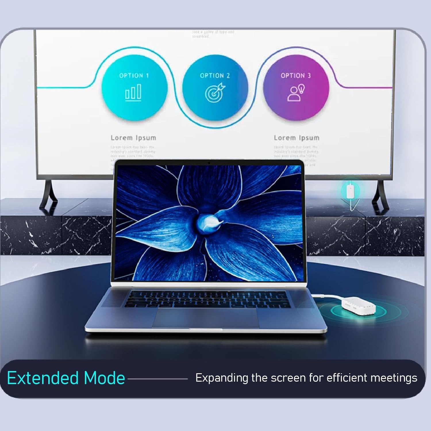 CUIFATI Wireless Transmitter Receiver, Real Time Screen Mirroring and Extension, Dual Mode for Work and Entertainment, Support 8 Transmitters to 1 Receiver, Low Latency 6ms, 50m Range,