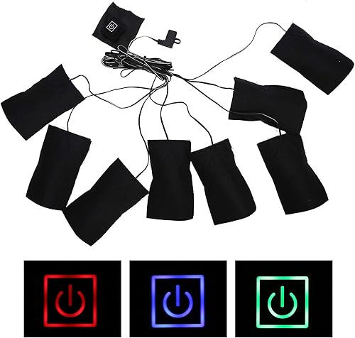 Miniatura 8 de Almohadilla térmica eléctrica, calentador de tela eléctrico USB, almohadillas de calefacción eléctrica para ropa, almohadilla de colchón eléctrica