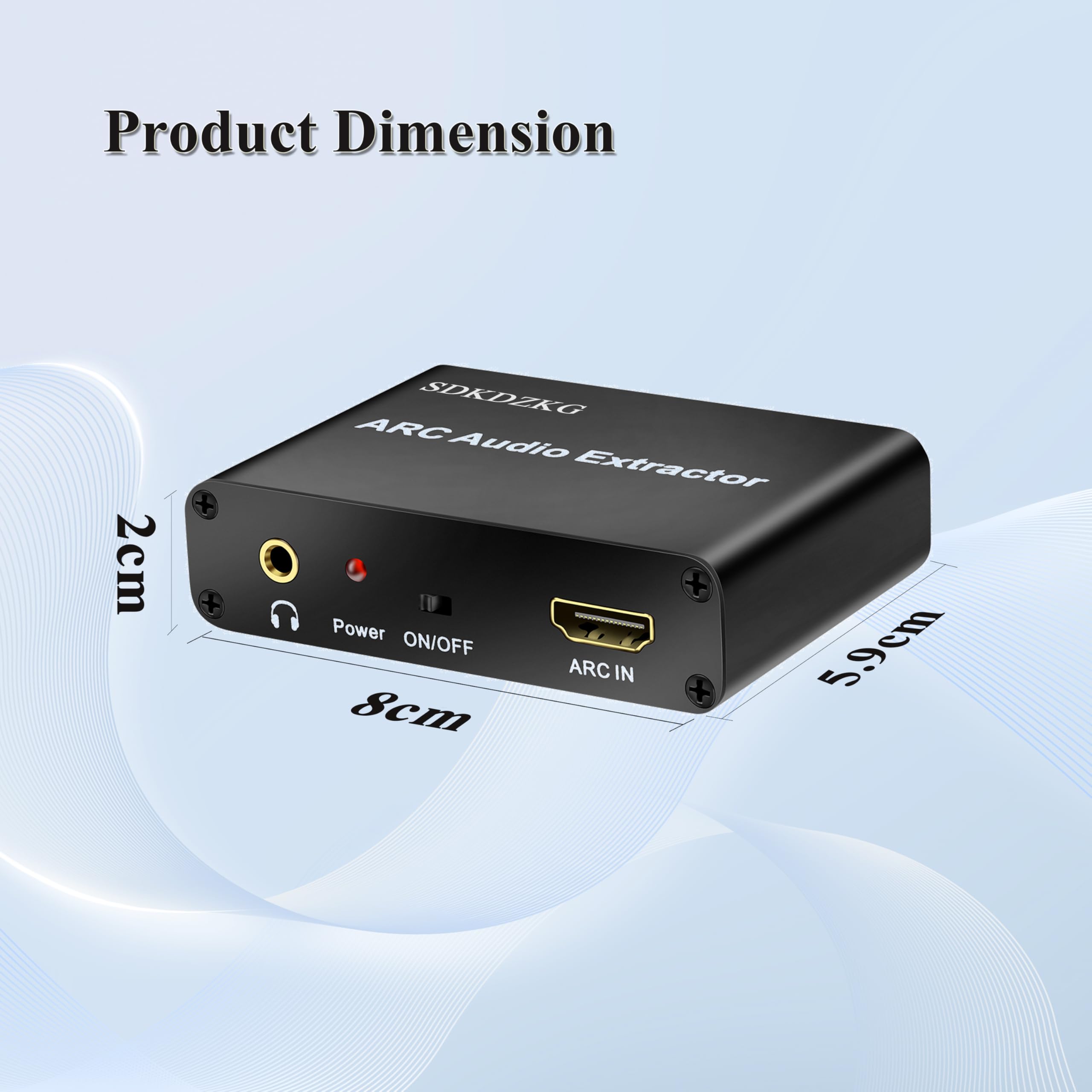 HDMI ARC Audio Konwerter, HDMI ARC Ekstraktor Adapter z Cyfrowy Optyczny Toslink SPDIF Koncentryczny oraz Analogowe RCA L/R 3,5 mm Stereo Audio Konwerter dla HDTV Wzmacniacz Soundbar Głośnik
