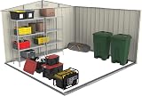 Duramax ECO 10 x 10 (9.74 m2) Metal Garden Storage Shed, Hot-Dipped Galvanized Metal Garden Shed, Tool Storage Shed, Strong Reinforced Roof Structure, Maintenance-Free Metal Shed, Anthracite - 5