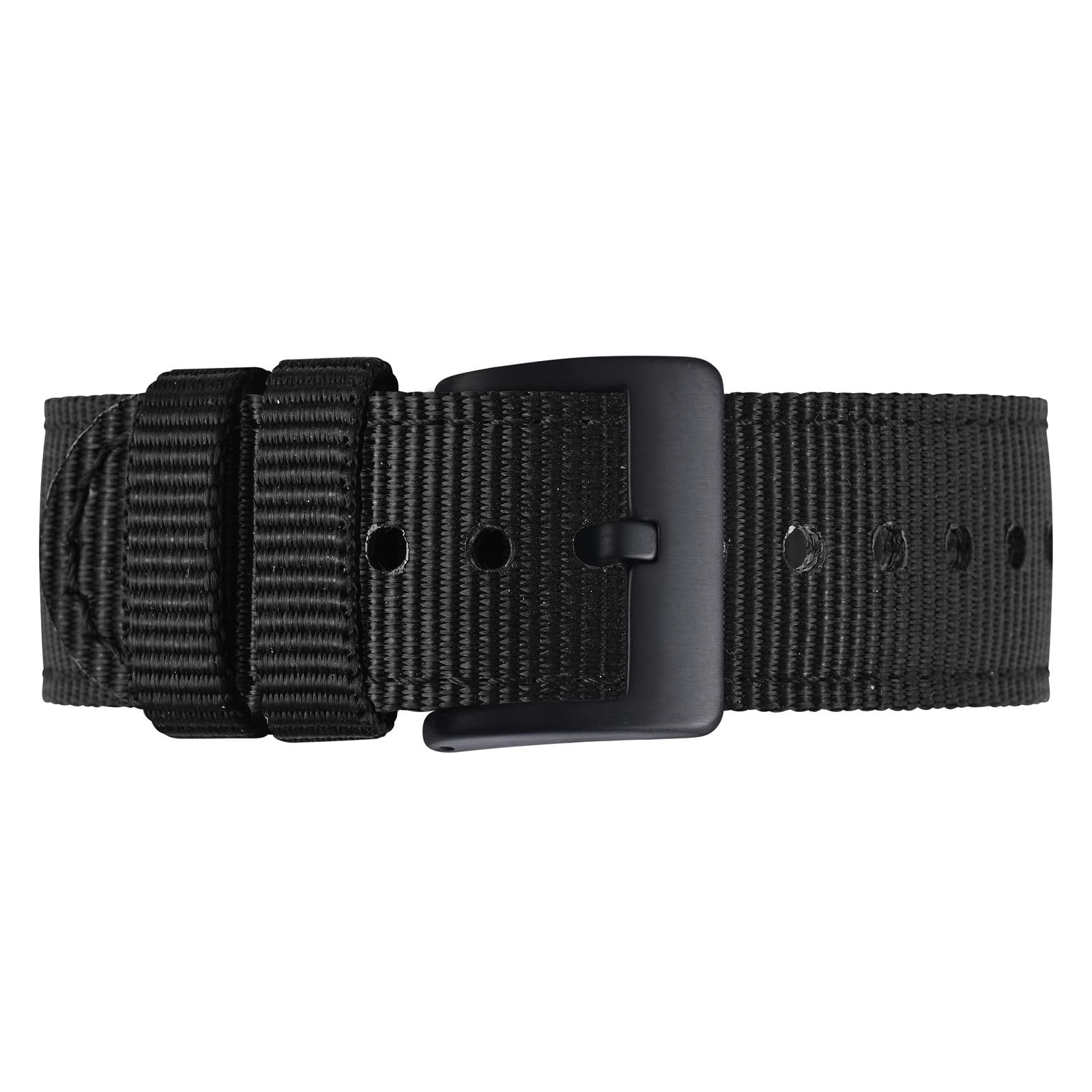 BISONSTRAP Bracelets de Montre Militaires en Nylon, Bracelets pour Hommes, Dégagement Rapide, Boucle Brossée, Largeur de Bande 18mm 19mm 20mm 22mm