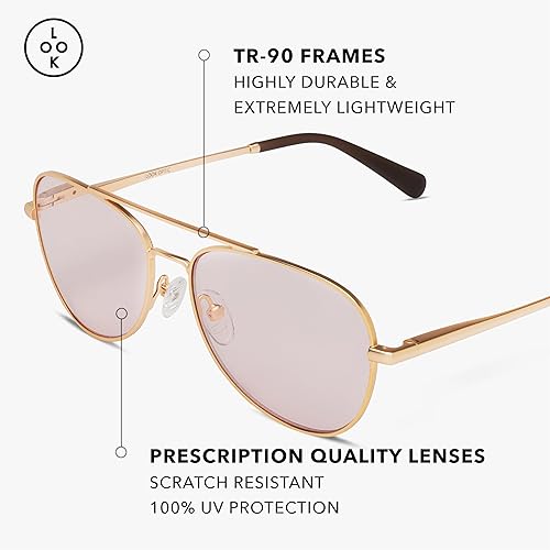 Vista 13 de LOOK OPTIC Cooper Tint - Stylish, Unisex, High Optical Quality Readers - Comfortable, Scratch Resistant Reading Glasses plateado