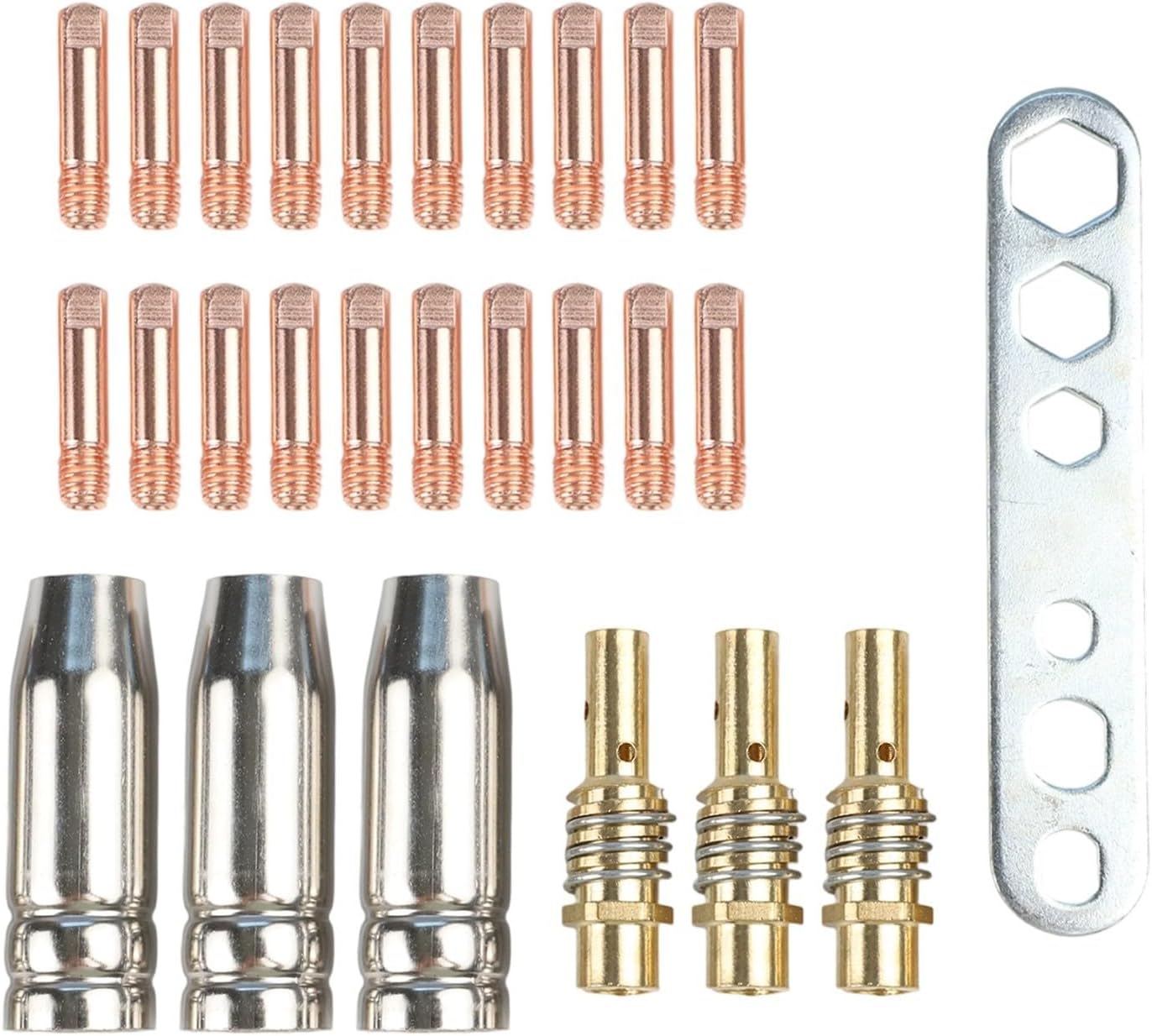 27PCS Comprehensive Welding Kit featuring Nozzles and 0 8mm Tips for MIG and For MAG Welding