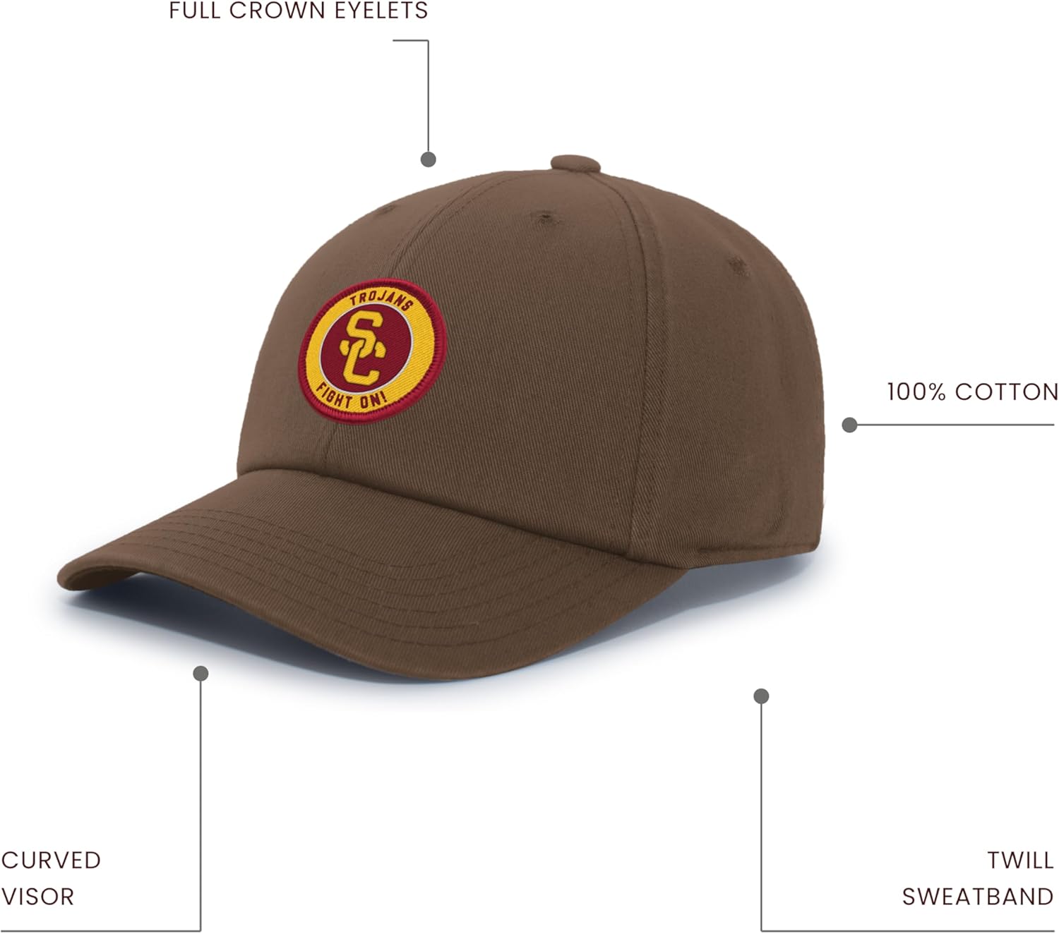 Pacific Headwear USC Hybrid Cotton Dad Cap OS - Image 3