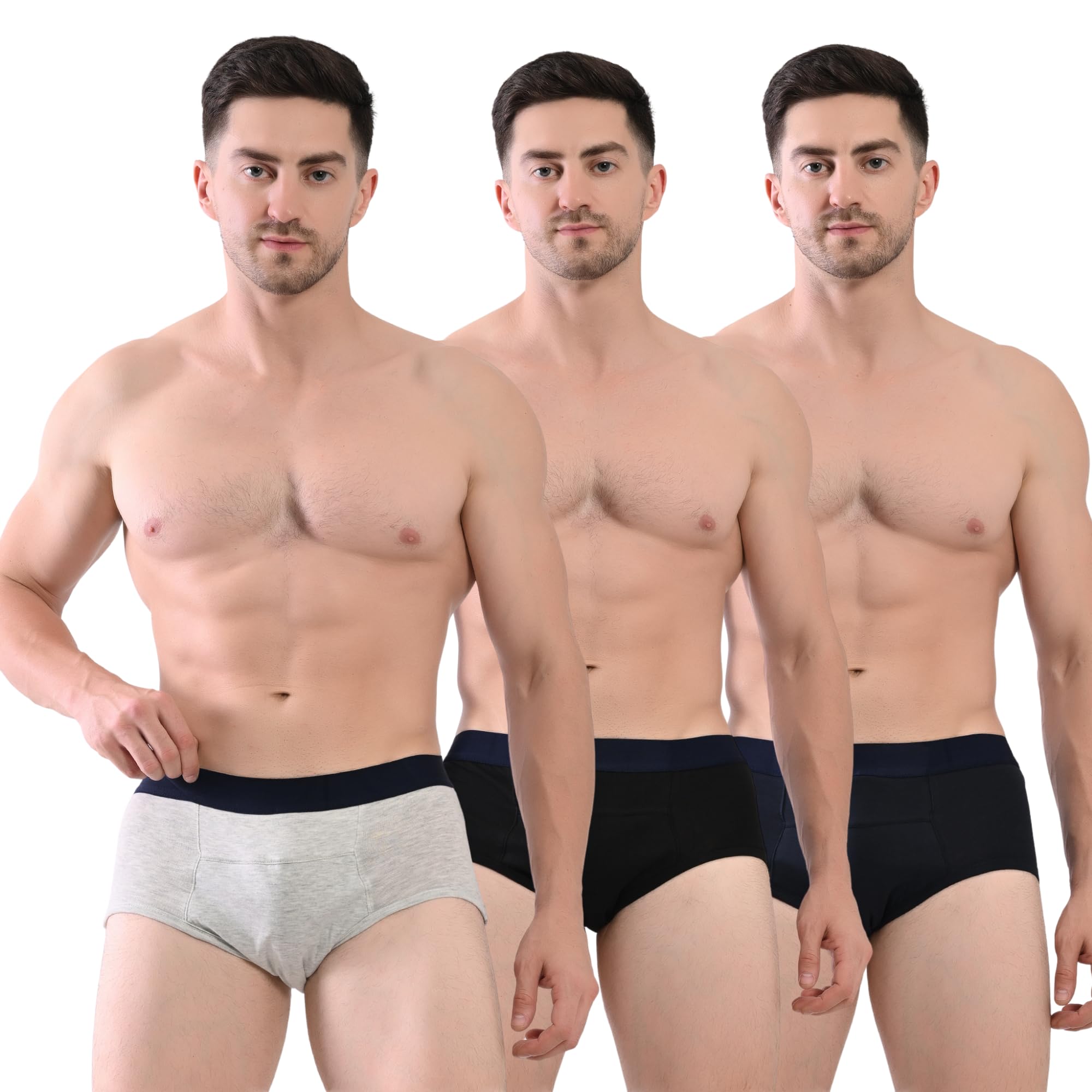 Woomly Men Brief Leakproof Underwear for Urine Incontinence | Wash and Reusable | Absorb upto 35 ML | Pack Of 3-picture-11