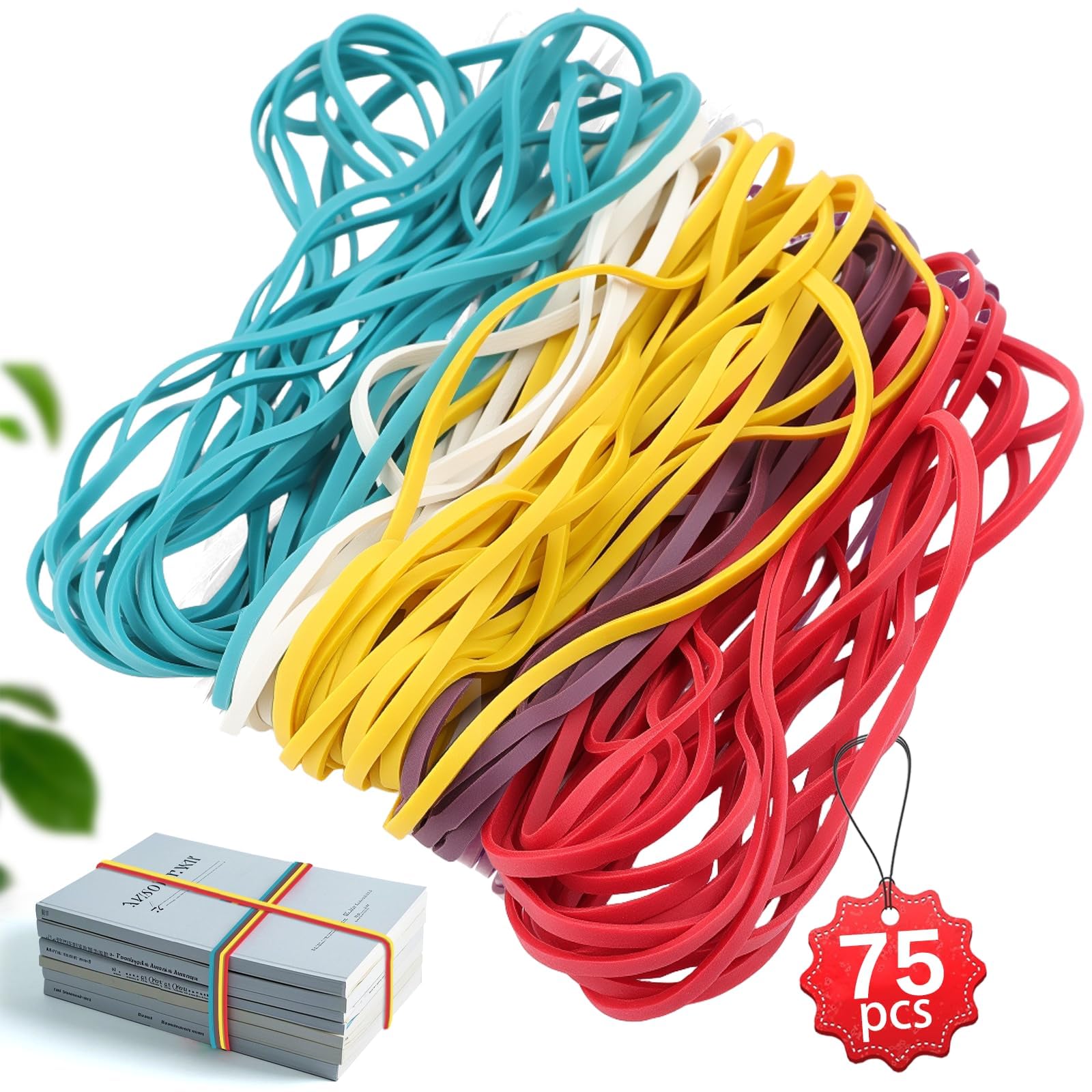 100 Elastici Di Gomma Grandi - 100x5 Mm, Gialli, Riutilizzabili, Per Casa E Ufficio - Foto 10