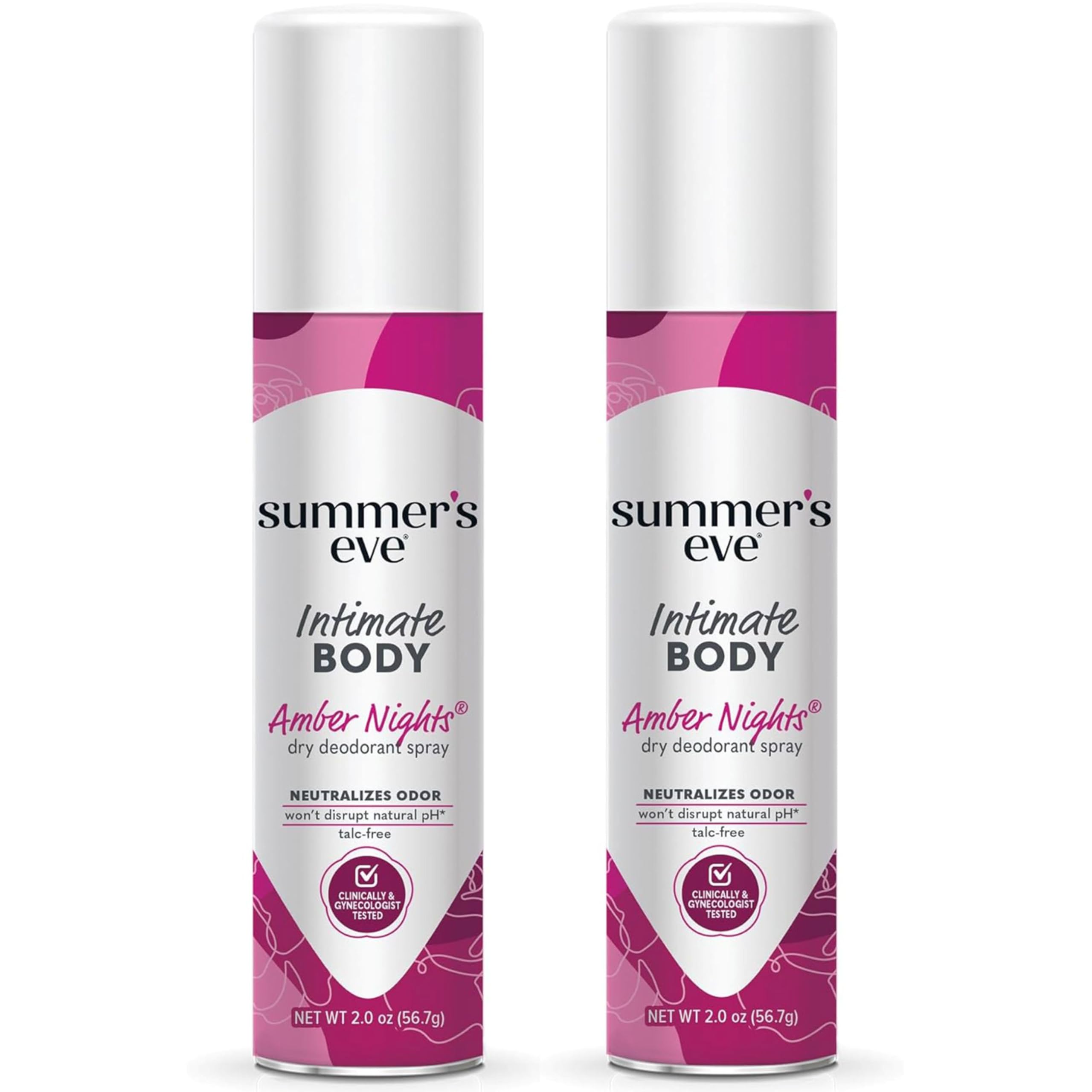 Summer's Eve Feminine Spray, Amber Nights | Daily Refreshing | 2 oz | Pack of 2