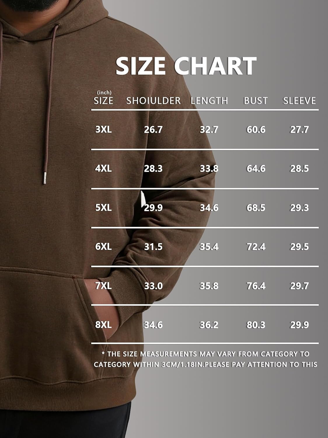 Men's Big & Tall Sweatshirts Hoodies Pullover Cotton Casual Hoodie Drawstring Long Sleeve Hooded Jacket with Pocket