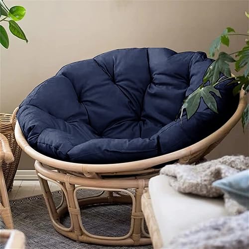 Miniatura 6 de Cojines para silla redonda de hongos resistentes al agua, cojín de repuesto para silla Papasan de gran tamaño, cojín de asiento de bambú, suave,